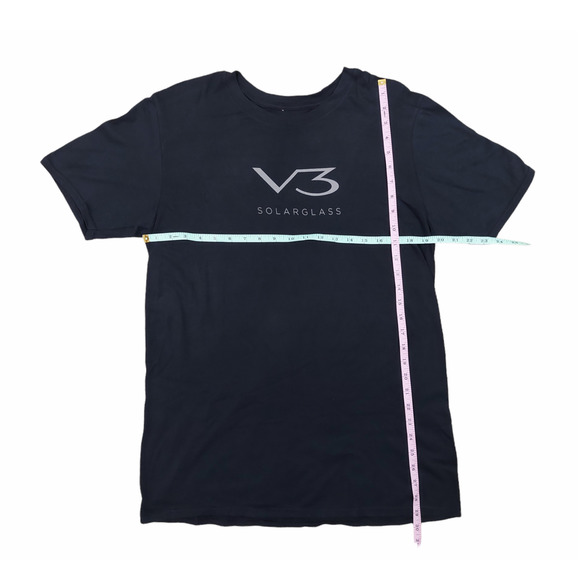 TESLA V3 Solarglass Model 3 Electric Car Solid Black Cotton Shirt Unisex Size L - Picture 3 of 4
